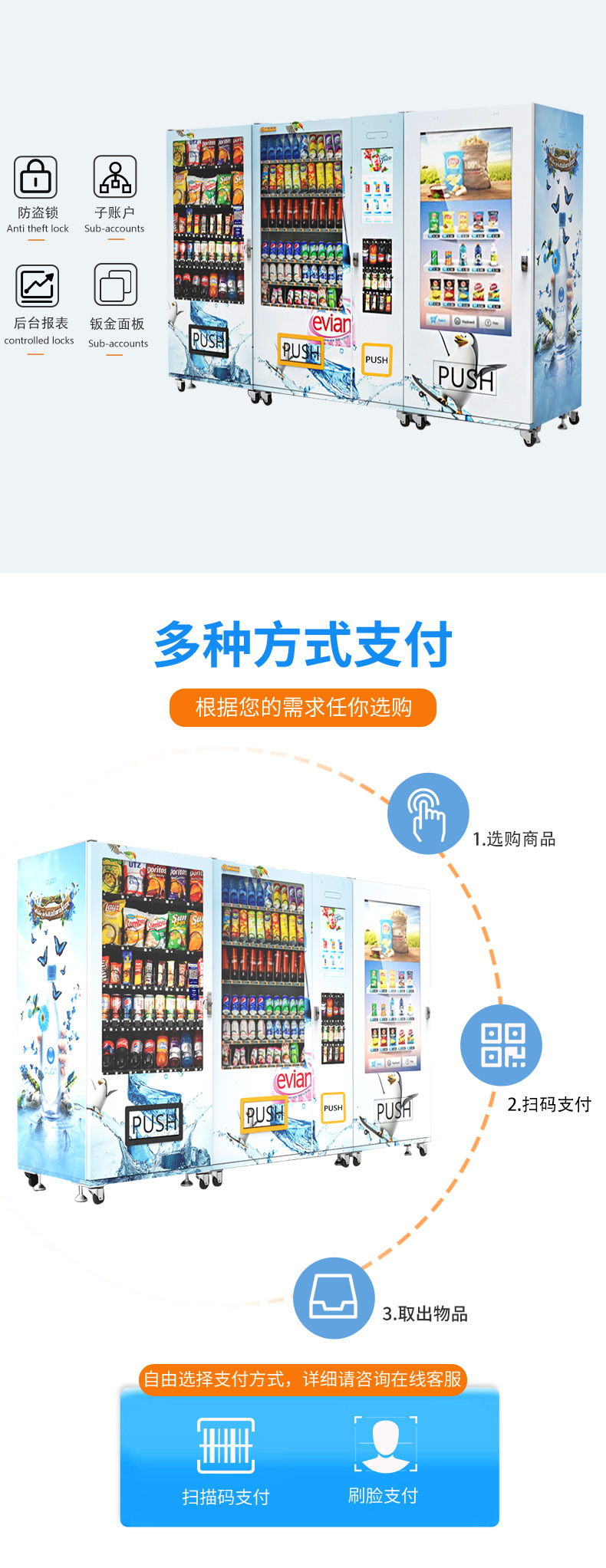 零食自动售卖机内部货道结构展示